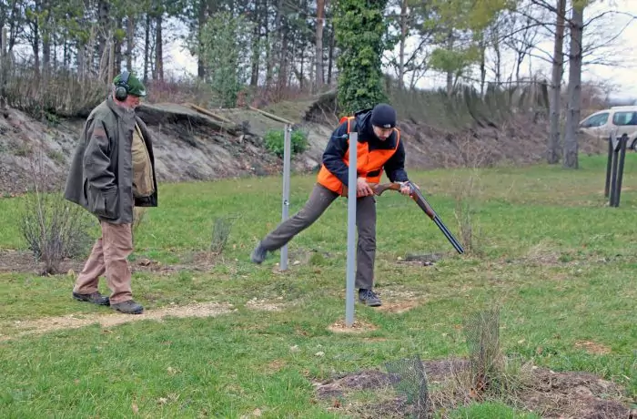 examen du permis de chasser franchir une clôture